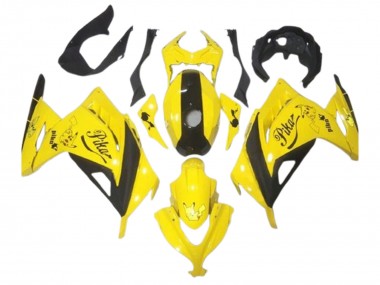 2013-2024 Kawasaki EX300 Motorcycle Fairings - Yellow Black Pikachu UK Manufacturers