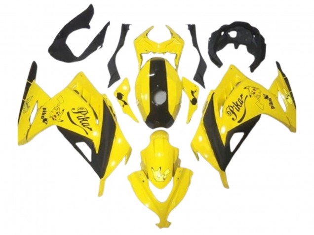 2013-2024 Kawasaki EX300 Motorcycle Fairings - Yellow Black Pikachu UK Manufacturers