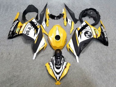2013-2024 Kawasaki EX300 Motorcycle Fairings - Yellow White Black UK Manufacturers
