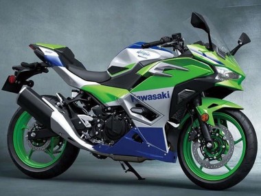 2024-2025 Kawasaki Ninja 500 EX500R Motorcycle Fairings - Silver Green Blue UK Manufacturers