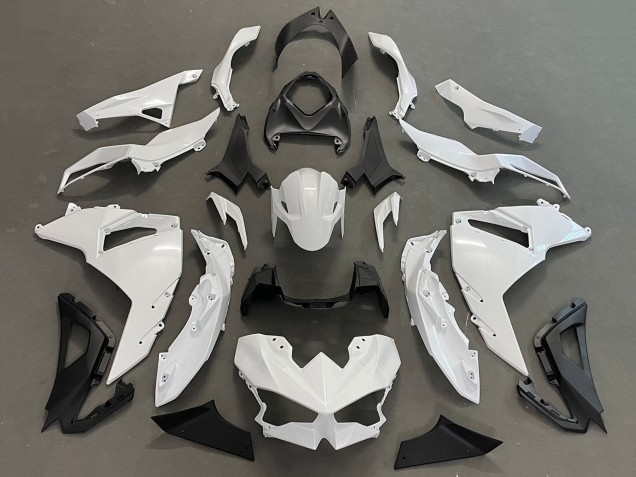 2024-2025 Kawasaki Ninja 500 EX500R Motorcycle Fairings - White Black UK Manufacturers