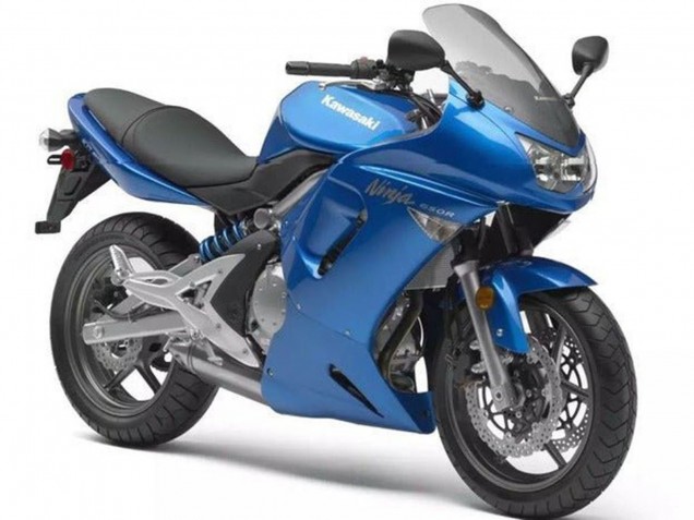 2006-2008 Kawasaki Ninja 650 EX650 Motorcycle Fairings - Blue Chrome UK Manufacturers