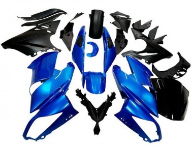 2009-2011 Kawasaki Ninja 650 EX650 Motorcycle Fairings - Blue Matte Black UK Manufacturers