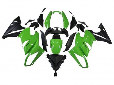 2009-2011 Kawasaki Ninja 650 EX650 Motorcycle Fairings - Green Matte Black UK Manufacturers