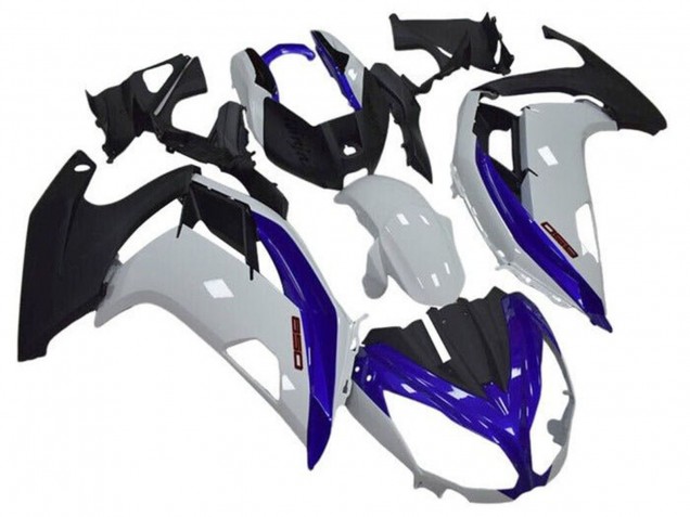 2012-2016 Kawasaki Ninja 650 EX650 Motorcycle Fairings - White Blue Matte Black UK Manufacturers