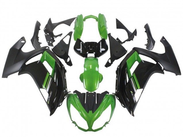 2012-2014 Kawasaki Ninja ER6F Motorcycle Fairings - Green Black UK Manufacturers