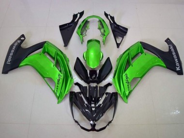 2012-2016 Kawasaki Ninja 650 EX650 Motorcycle Fairings - Green Matte Black UK Manufacturers