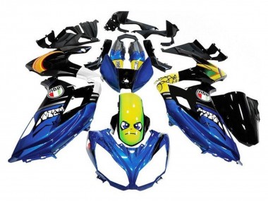 2012-2016 Kawasaki Ninja 650 EX650 Motorcycle Fairings - Blue Yellow Shark UK Manufacturers