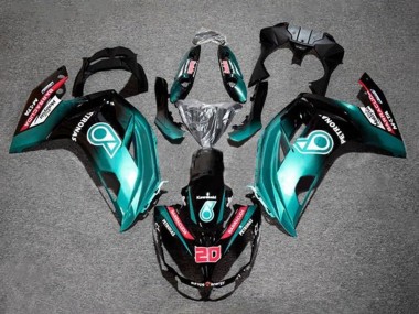 2012-2016 Kawasaki Ninja 650 EX650 Motorcycle Fairings - Blue Glossy Black Petronas UK Manufacturers