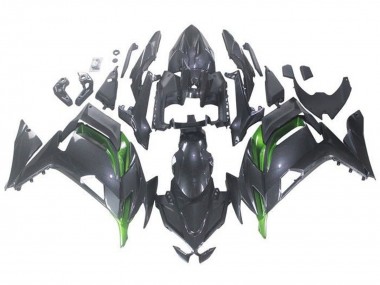2020-2025 Kawasaki Ninja 650 EX650 Motorcycle Fairings - Faux Carbon Fiber Green UK Manufacturers