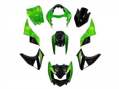 2007-2009 Kawasaki Z1000 Motorcycle Fairings - Green Glossy Black UK Manufacturers