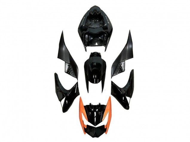 2007-2009 Kawasaki Z1000 Motorcycle Fairings - Glossy Black Orange UK Manufacturers