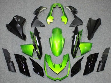 2010-2013 Kawasaki Z1000 Motorcycle Fairings - Green Black UK Manufacturers