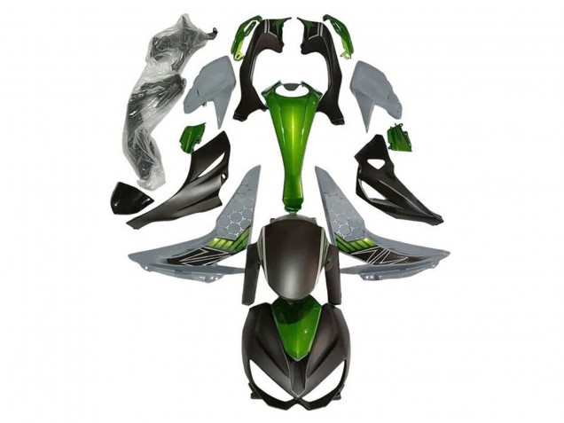 2014-2019 Kawasaki Z1000 Motorcycle Fairings - Green Grey Matte Black UK Manufacturers