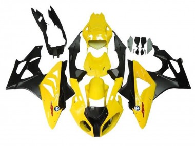 2009-2014 BMW S1000RR Motorcycle Fairings - Yellow Matte Black UK Manufacturers