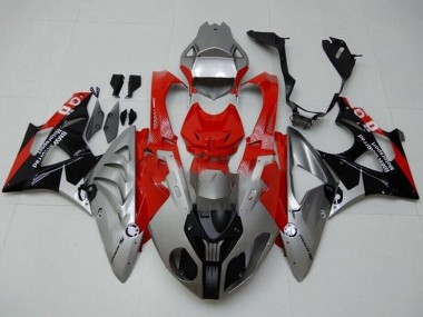 2009-2014 BMW S1000RR Motorcycle Fairings - Silver Red Black UK Manufacturers