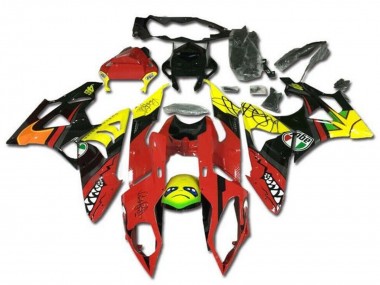 2009-2014 BMW S1000RR Motorcycle Fairings - Yellow Red Black Shark UK Manufacturers