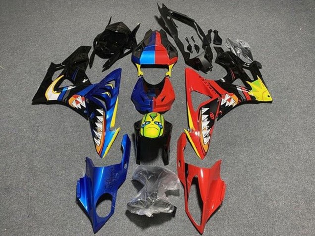 2009-2014 BMW S1000RR Motorcycle Fairings - Blue Red Yellow Black Shark UK Manufacturers