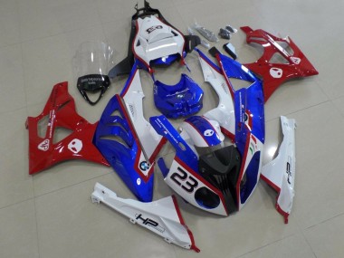 2009-2014 BMW S1000RR Motorcycle Fairings - White Red Blue HP UK Manufacturers