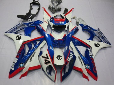 2009-2014 BMW S1000RR Motorcycle Fairings - White Red Blue GoldBet UK Manufacturers