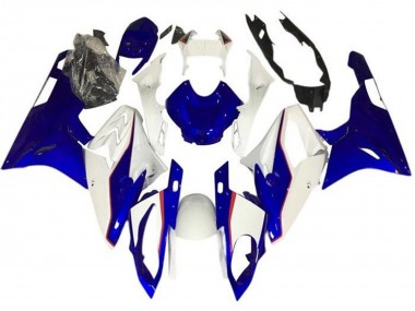 2015-2016 BMW S1000RR Motorcycle Fairings - White Red Blue Pinstripe UK Manufacturers