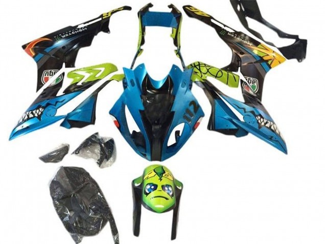 2015-2016 BMW S1000RR Motorcycle Fairings - Yellow Blue Black Shark UK Manufacturers