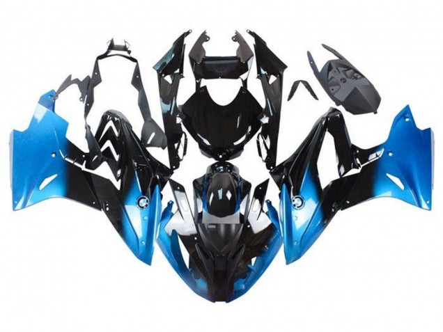 2015-2016 BMW S1000RR Motorcycle Fairings - Blue Glossy Black UK Manufacturers