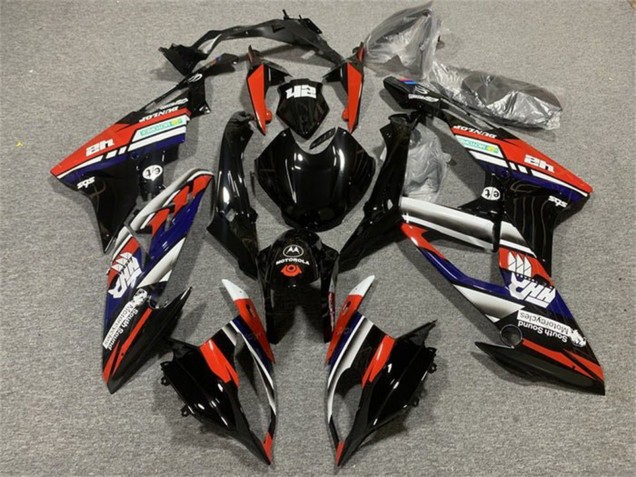 2015-2016 BMW S1000RR Motorcycle Fairings - White Red Blue Glossy Black Stripe UK Manufacturers
