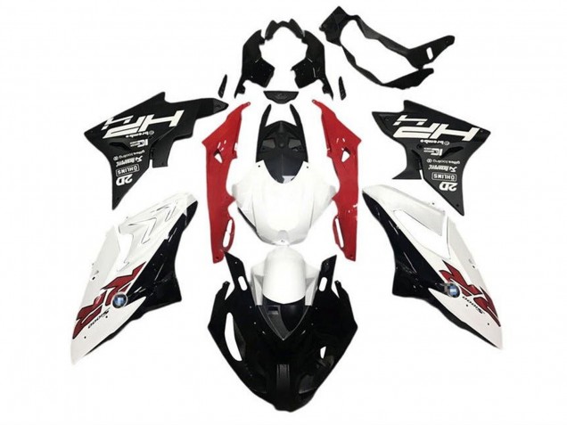 2015-2016 BMW S1000RR Motorcycle Fairings - White Red Black HP RR UK Manufacturers