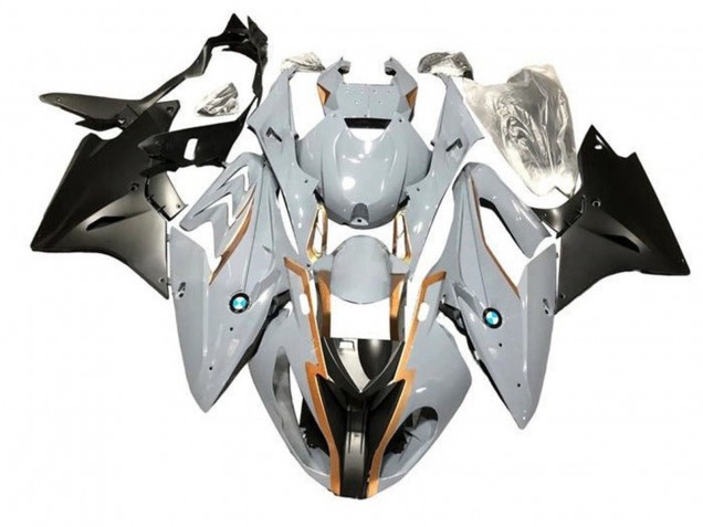 2015-2016 BMW S1000RR Motorcycle Fairings - Nardo Grey Gold Matte Black UK Manufacturers