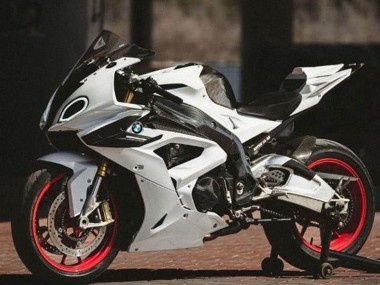 2017-2018 BMW S1000RR Motorcycle Fairings - White Faux Carbon Fiber UK Manufacturers