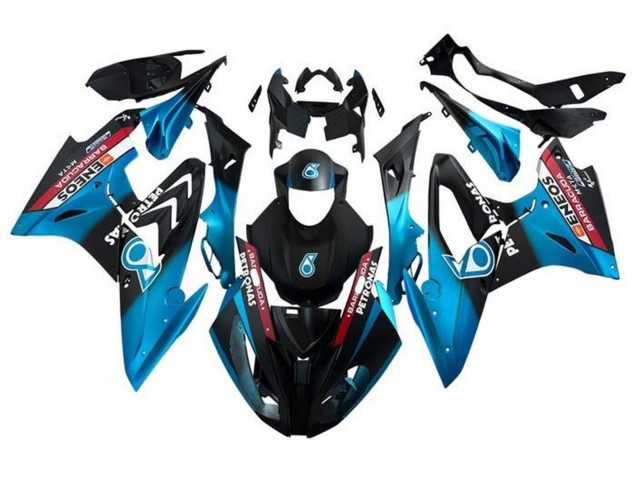 2017-2018 BMW S1000RR Motorcycle Fairings - Blue Red Matte Black Petronas UK Manufacturers