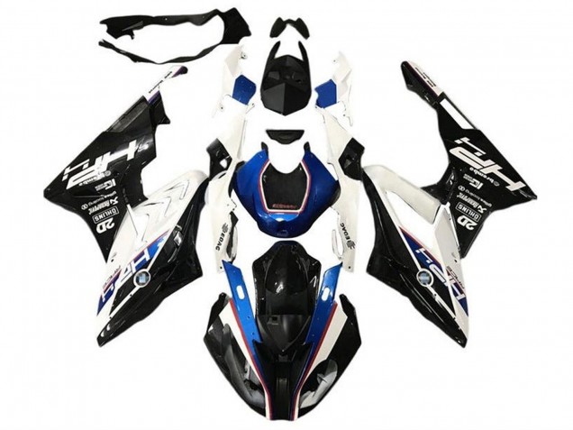 2017-2018 BMW S1000RR Motorcycle Fairings - White Blue Glossy Black HP UK Manufacturers