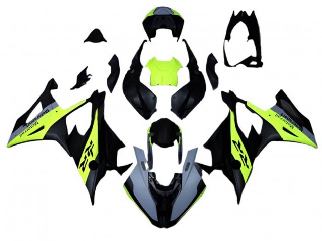 2019-2022 BMW S1000RR Motorcycle Fairings - Matte Black Grey Neon Yellow UK Manufacturers