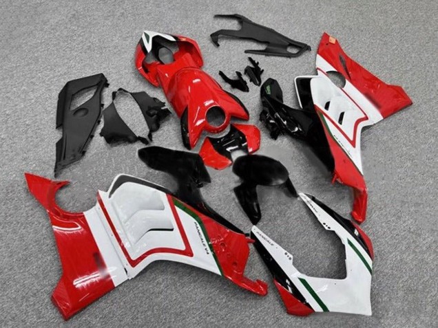 2020-2021 Ducati Panigale V4 V4S Motorcycle Fairings - White Red Glossy Black Green UK Manufacturers