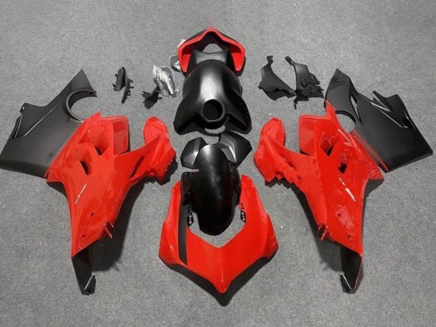 2020-2021 Ducati Panigale V4 V4S Motorcycle Fairings - Red Matte Black UK Manufacturers