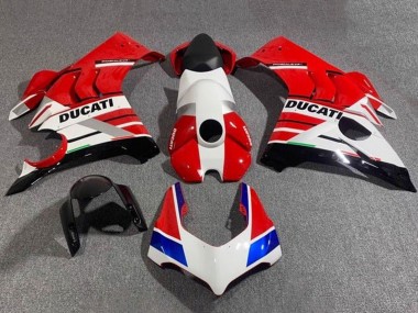 2020-2021 Ducati Panigale V4 V4S Motorcycle Fairings - White Red Blue Glossy Black UK Manufacturers