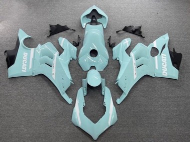 2020-2021 Ducati Panigale V4 V4S Motorcycle Fairings - Light Blue White UK Manufacturers