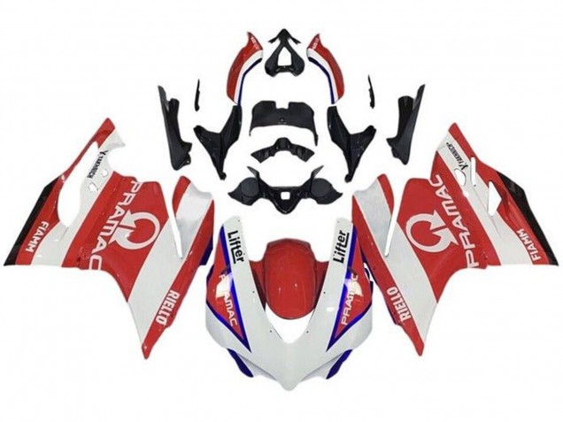 2015-2020 Ducati 959/1299 Motorcycle Fairings - White Red Blue Pramac UK Manufacturers