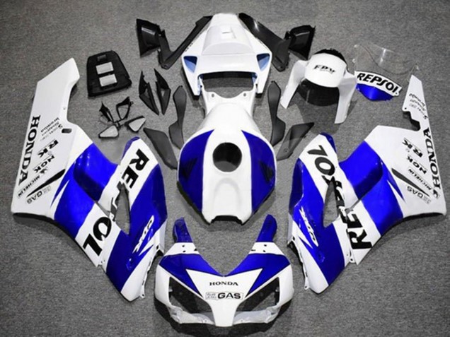 2004-2005 Honda CBR1000RR Motorcycle Fairings - White Blue Black Repsol UK Manufacturers