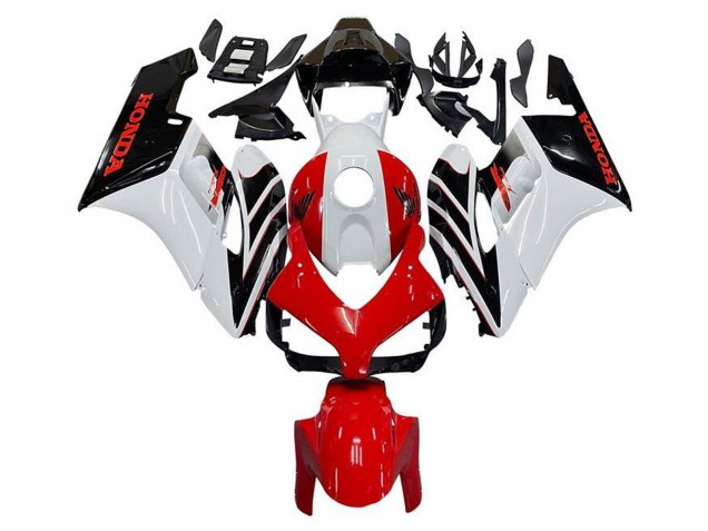2004-2005 Honda CBR1000RR Motorcycle Fairing - White Red Glossy Black Stripe UK Manufacturers