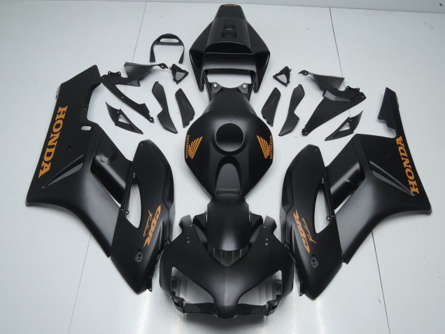 2004-2005 Honda CBR1000RR Motorcycle Fairings - Matte Black Orange Decals UK Manufacturers