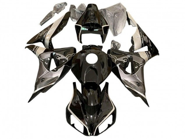 2006-2007 Honda CBR1000RR Motorcycle Fairings - Grey Glossy Black Bull UK Manufacturers