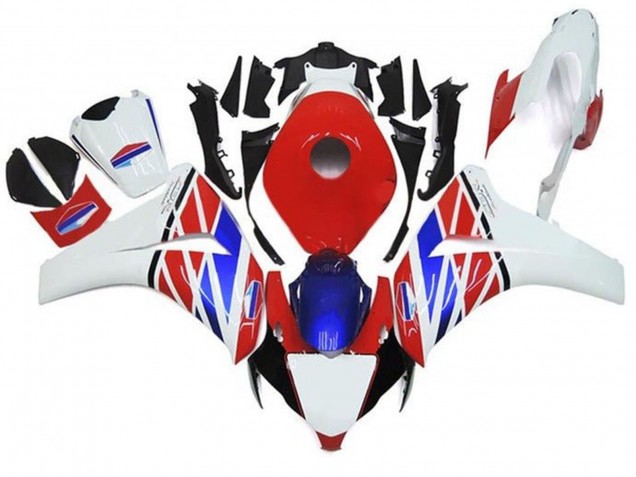 2008-2011 Honda CBR1000RR Motorcycle Fairings - White Red Blue Black Stripe UK Manufacturers