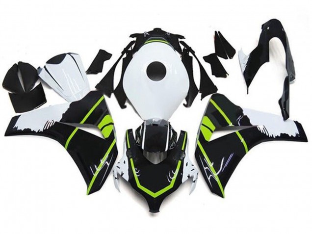 2008-2011 Honda CBR1000RR Motorcycle Fairings - White Green Glossy Black UK Manufacturers