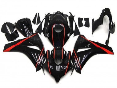 2008-2011 Honda CBR1000RR Motorcycle Fairings - Glossy Black Red Stripe UK Manufacturers