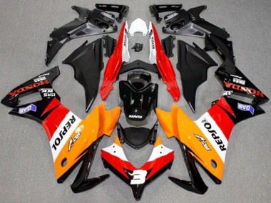 2013-2015 Honda CBR500R Motorcycle Fairings - Orange White Red Glossy Black Repsol UK Manufacturers