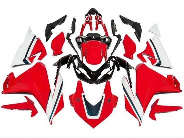2019-2021 Honda CBR500R Motorcycle Fairings - Red White Black Stripe UK Manufacturers