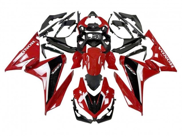 2019-2021 Honda CBR500R Motorcycle Fairing - Red White Black UK Manufacturers