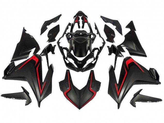 2019-2021 Honda CBR500R Motorcycle Fairings - Matte Black Red UK Manufacturers